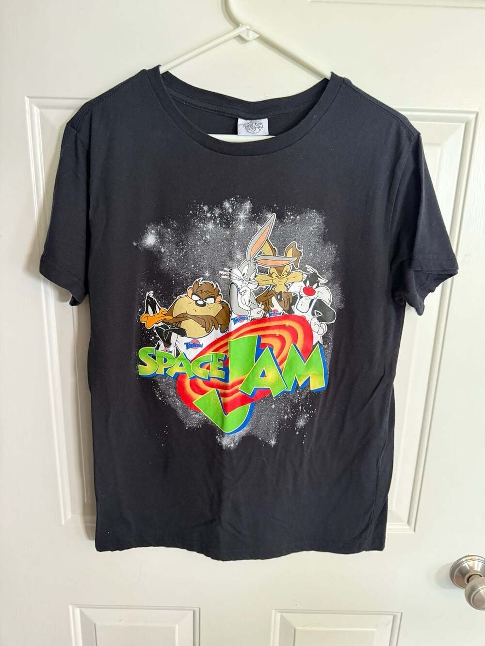 Space Jam T-Shirt Size L Black Looney Tunes Graphic